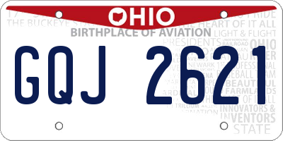 OH license plate GQJ2621