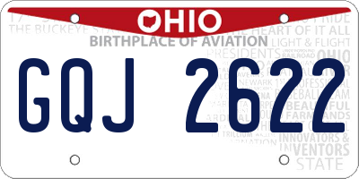 OH license plate GQJ2622