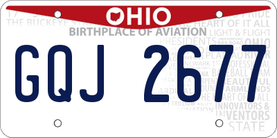 OH license plate GQJ2677
