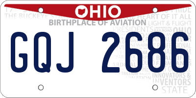 OH license plate GQJ2686