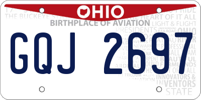 OH license plate GQJ2697