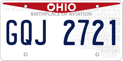 OH license plate GQJ2721