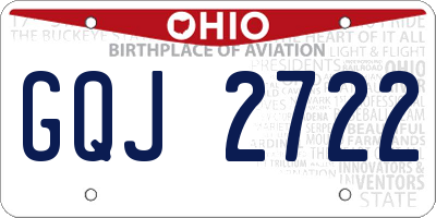 OH license plate GQJ2722