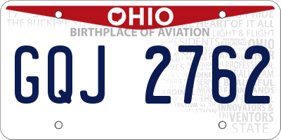 OH license plate GQJ2762