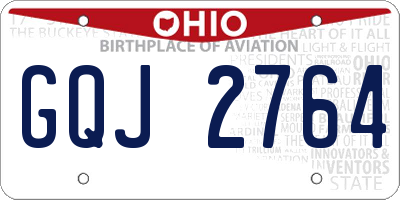 OH license plate GQJ2764