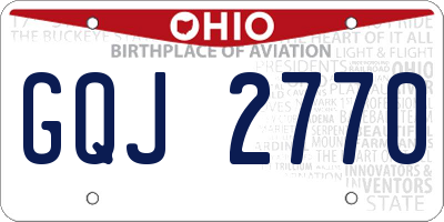 OH license plate GQJ2770