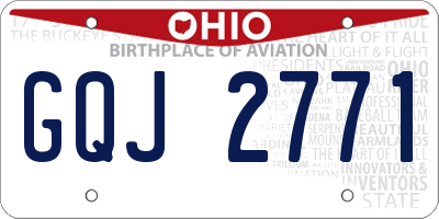 OH license plate GQJ2771