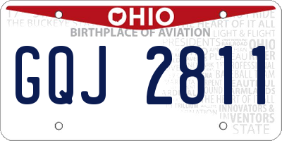 OH license plate GQJ2811