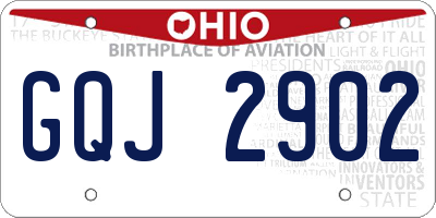 OH license plate GQJ2902