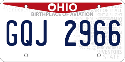 OH license plate GQJ2966