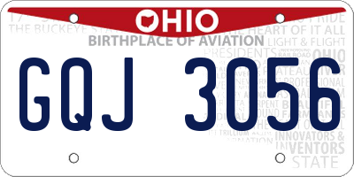 OH license plate GQJ3056