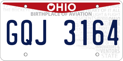 OH license plate GQJ3164