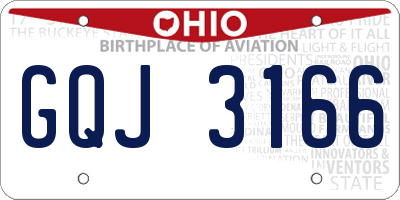 OH license plate GQJ3166