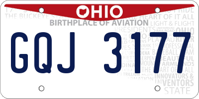 OH license plate GQJ3177
