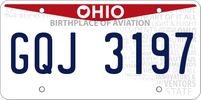 OH license plate GQJ3197