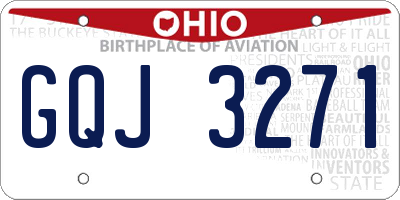 OH license plate GQJ3271