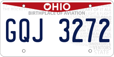 OH license plate GQJ3272