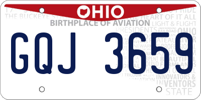 OH license plate GQJ3659