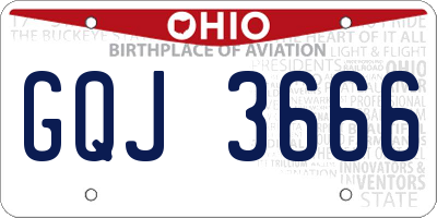 OH license plate GQJ3666