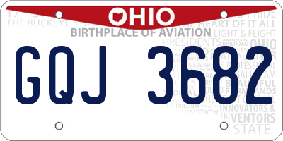 OH license plate GQJ3682