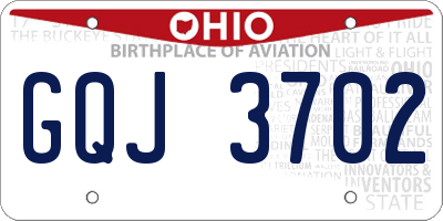 OH license plate GQJ3702