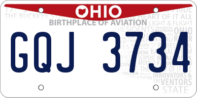 OH license plate GQJ3734