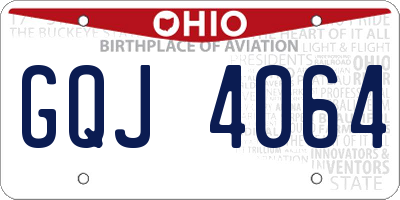 OH license plate GQJ4064