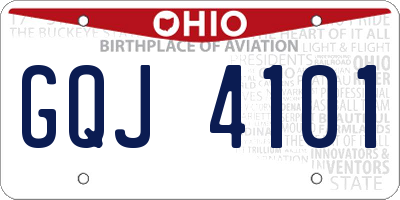 OH license plate GQJ4101