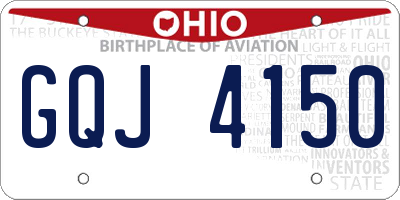 OH license plate GQJ4150