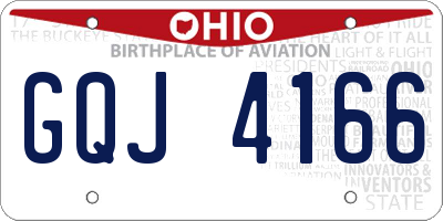 OH license plate GQJ4166