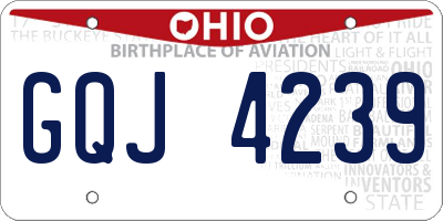 OH license plate GQJ4239