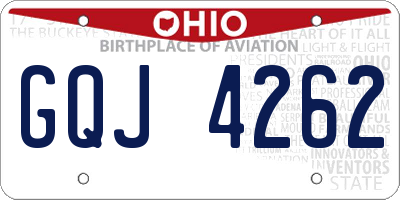 OH license plate GQJ4262