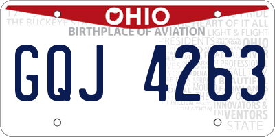 OH license plate GQJ4263