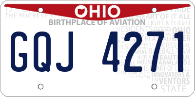 OH license plate GQJ4271