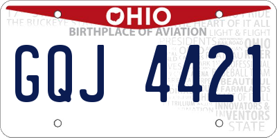OH license plate GQJ4421