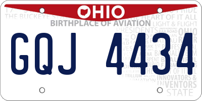 OH license plate GQJ4434