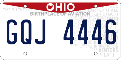 OH license plate GQJ4446