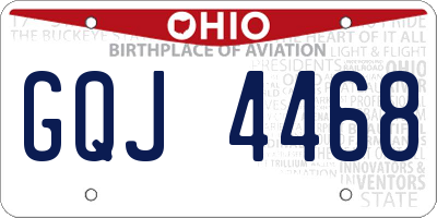 OH license plate GQJ4468