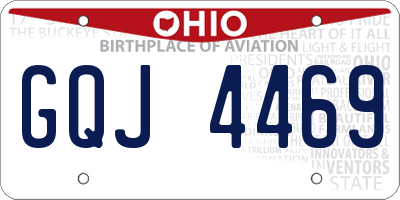 OH license plate GQJ4469
