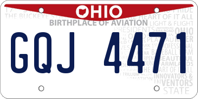 OH license plate GQJ4471