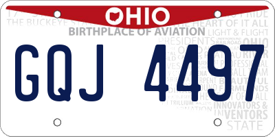 OH license plate GQJ4497