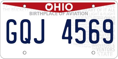 OH license plate GQJ4569