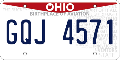 OH license plate GQJ4571