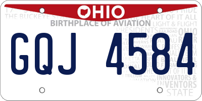 OH license plate GQJ4584