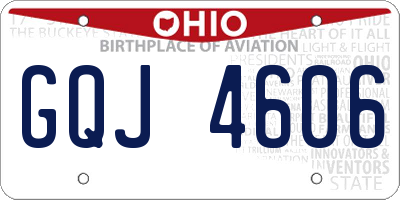 OH license plate GQJ4606