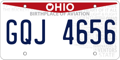 OH license plate GQJ4656