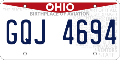 OH license plate GQJ4694