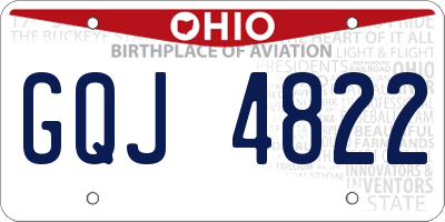 OH license plate GQJ4822