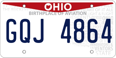 OH license plate GQJ4864