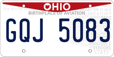 OH license plate GQJ5083